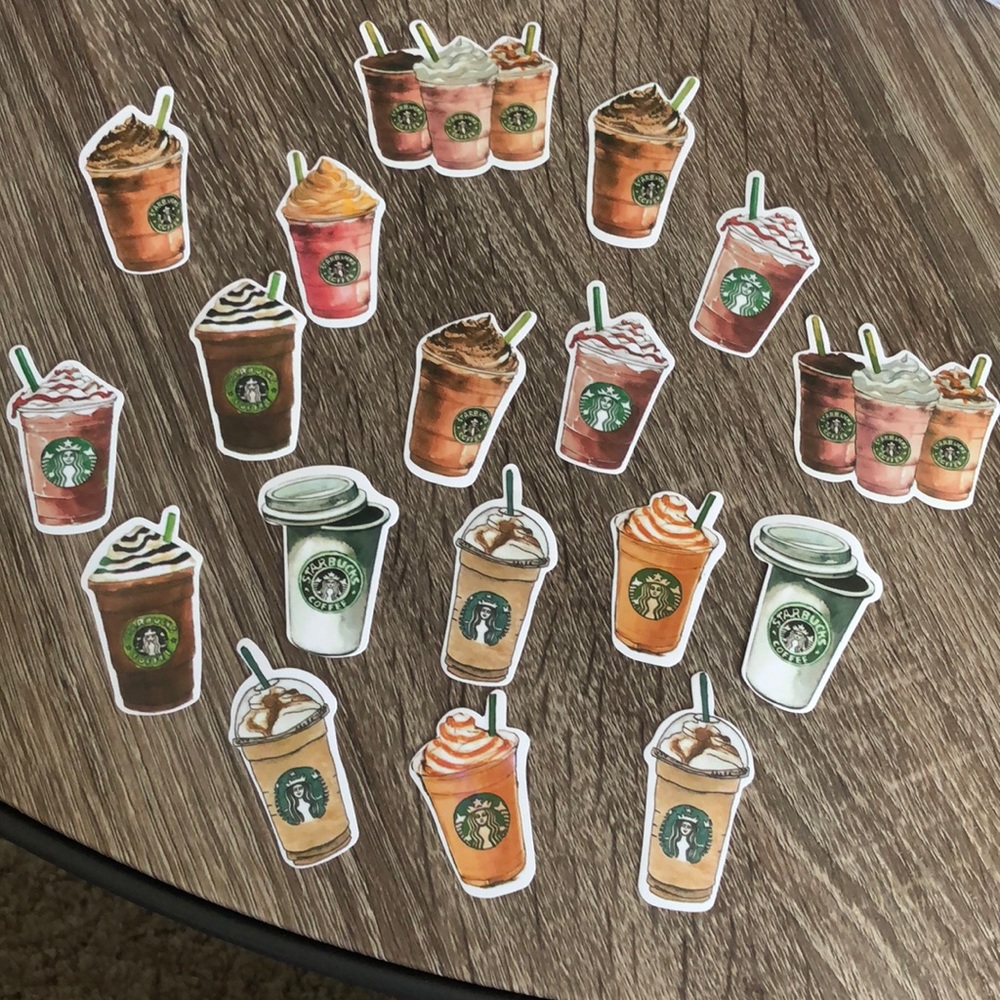 Assorted Starbucks Stickers